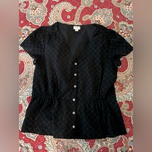 J Crew Eyelet Top